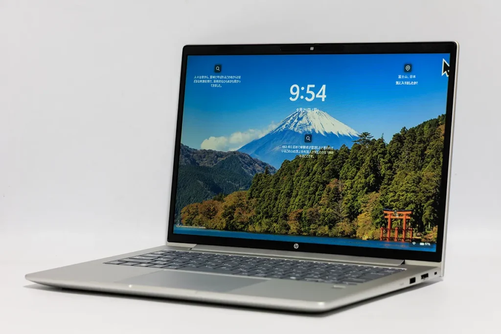 液晶の見え方(斜め)