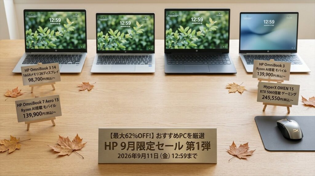 HP 9月限定セール 第1弾
